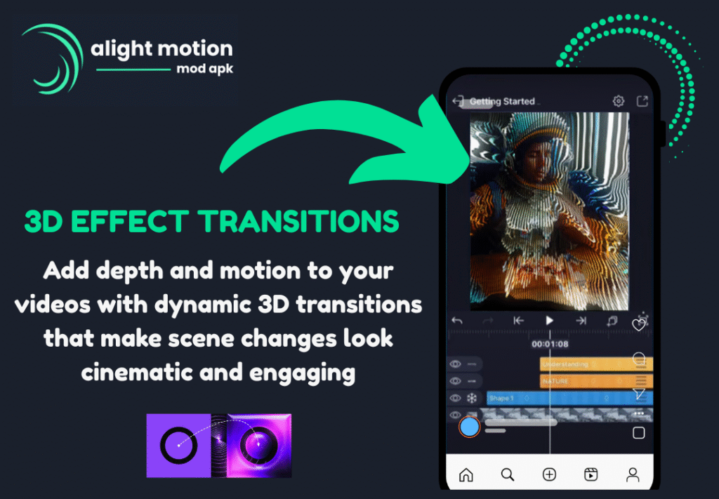 ALIGHT MOTION MOD APK 3D ANIMATION