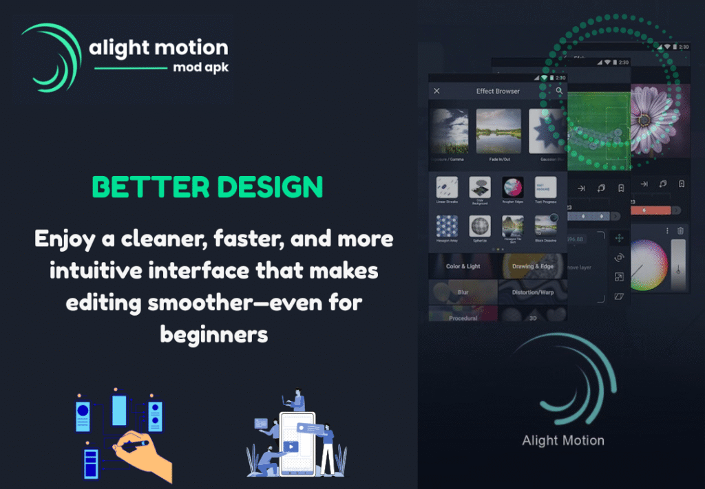 ALIGHT MOTION MOD APK DESIGNING