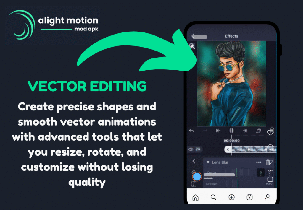 ALIGHT MOTION MOD APK VECTOR EDITING